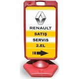 ReklamEdiyoruz Renault Reklam Ve Yönlendirme Uyari Dubasi A Tabela Kırmızı