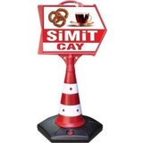 ReklamEdiyoruz Simit Çay Temalı Uyarı Ve Yönlendirme Ok Dubası