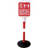 ReklamEdiyoruz Sosyal Mesafeyi Koruyalım Bariyer Uyarı Dubası