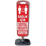 ReklamEdiyoruz Sosyal Mesafeyi Koruyalım Uyarı Dubası