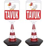 ReklamEdiyoruz Tavuk Temalı Uyarı Ve Yönlendirme Dubası 2 Adet