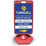 ReklamEdiyoruz Turkcell Reklam Ve Yönlendirme Uyari Dubasi A Tabela Kırmızı