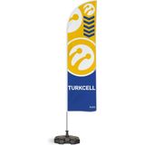 ReklamEdiyoruz Turkcell Temalı Yelken Bayrak Takımı Sarı 1 Adet