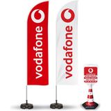 ReklamEdiyoruz Vodafone Reklam Yönlendirme Tanıtım Yelken Bayragı ve Kücük Duba - Renkli