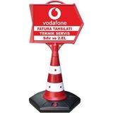 ReklamEdiyoruz Vodafone Reklam Yönlendirme ve Tanıtım Ok Dubası - Kırmızı - Beyaz