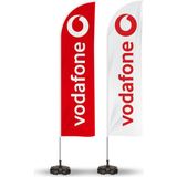 ReklamEdiyoruz Vodafone Reklam Yönlendirme ve Tanıtım Yelken Bayragı 2li - Renkli