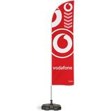 ReklamEdiyoruz Vodafone Temalı Yelken Bayrak Takımı Kırmızı 1 Adet