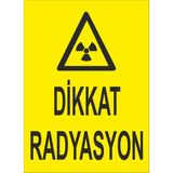 Reklamji Dikkat Radyasyon Iş Güvenliği ve Uyarı Levhaları - 25x35 cm