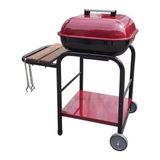 Rekor Ayaklı Tekerlekli Kapaklı Bahçe Barbekü Mangal 50*50Cm