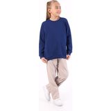 Rekor Moda Kız Çocuk Sweatshirt Bisiklet Yaka 3iplik Şardonlu Basic Okul ve Günlük 5-14 Yaş Lacivert - 5 - 6 Yaş