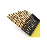 Rekotools Ağaç Işleme Metal Işleme Elektrikli Matkap Makinesi Kullanımı Için 13'lü Titanyum Kaplı Büküm Matkap Uçları 1.5-6.5 mm