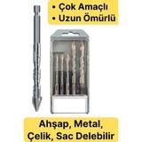 Rekotools -Elmas Ahşap Metal Sac Demir Çelik Delebilen Çok Amaçlı Matkap Ucu Seti 5 Parça Kırılmaz