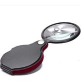 Rekotools Katlanır Deri Kılıflı Cam Lensli Okuma Lüp Büyüteç 6x Mini 45 Gram