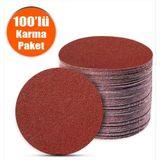 Rekotools REKOTOOLS-100 Adet Cırt Zımpara Spiral Avuç Taşlama 115 mm (Karma Paket)