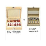 Rekotools Rekotools-Freze Uç Seti,takımı,ahşap Oyma 12 Parça Şaft Mil Çapı 8 mm