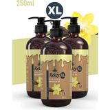 Rekze 3 Paket Vanilya Aromalı Erotica Yenilir Nemlendirici Masaj Yağı Her Bir Şişe 250 ml