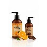 Rekze Aromaterapi Etkili Masaj Yağı Seti: Portakal 250 ml & Çilek 120 ml |%100 Doğal ve Yenilebilir.