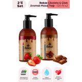 Rekze Kokulu Vücut Masaj Yağı Seti (Çilek & Çikolata Aromalı) 2 Adet 120 ml - Rahatlatıcı Masaj Yağları