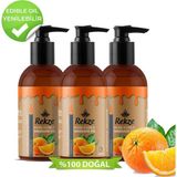 Rekze Yenilir Doğal Portakal Aromalı Masaj Yağı - Kokulu Yenilir, 3'lü Paket (3X120 Ml)
