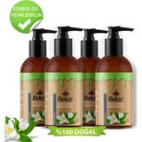 Rekze Yenilir Doğal Yasemin Aromalı Masaj Yağı - Lüks 4'lü Paket (4X120 Ml)