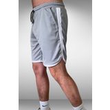 Relax family xf Erkek Gri Basketbol Futbol Çizgili Şort Fitness Spor Egzersizi Koşu Bermuda