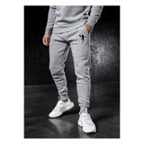 Relax family xf Erkek Gri Kalın Kumaş Jogger Eşofman Altı Dar Paça Slim Fit
