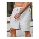 Relax family xf Erkek Gri Penye Biyeli Penye Şort Basketbol Futbol Fitness Spor Egzersizi Koşu Bermuda