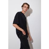 Relax family xf Erkek Oversize Bol Kesim T-shirt Sade Siyah Beyaz Renkli Bisiklet Yaka Pamuklu Yazlık Düz Basic