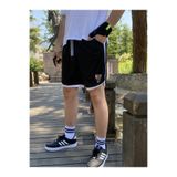 Relax family xf Erkek Siyah Basketbol Futbol Şort Fitness Spor Egzersiz Koşu Bermuda
