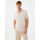 Relax Fit Erkek Gömlek K.kol - 2XL - Kahverengi