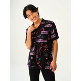 Relax Fit Erkek Gömlek K.kol - Siyah - XL