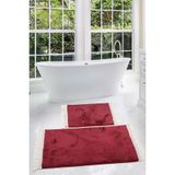Relax Murdum 60X100 + 50X60 Cm 2Li Koseli Ponpon Sacakli Banyo Halisi Paspasi Seti Kaymaz Tabanli