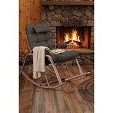 Relax Sallanir Sandalye LUMİS GARDEN Sallanan Sandalye, Minderli Baba Koltuğu, Metal Tv Koltuğu, Dinlenme Koltuğu, Emzirme Koltuğu Krem