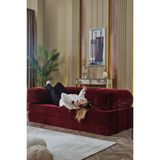 Relax Sofa Kanepe, Fitilli Kadife, Yıkanabilir, Pratik Yer Yatağı, Uzanma Koltuğu 50 Dns - Bordo