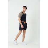 Relax Time Erkek Deniz Şortu Garnili Fermuarlı Yan Cepler - Lacivert - 7XL