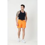 Relax Time Erkek Deniz Şortu Garnili Fermuarlı Yan Cepler - Oranj - 3XL