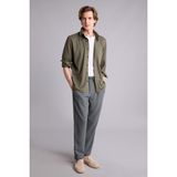 Relaxed Fit Keten Karışımlı Kısa Paça Pantolon