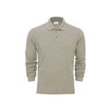 Relaxia Polo Yaka Uzun Kollu T-Shirt Erkek Gri Melanj - Gri - Melanj