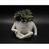Relaxing Pot - Mini Succulent Planter Mini Sukulent ve Kaktüs Saksısı - Sevimli Masaüstü Dekoratif Saksı - Modern Ev ve Ofis Hediyesi