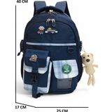 Relaxion 2174-1450 Ithal Kore Tarzı Unisex Çocuk Ilkokul Sırt Çantası - NKT02174-LACIVERT-TEKEBAT