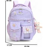 Relaxion 2174-1450 Ithal Kore Tarzı Unisex Çocuk Ilkokul Sırt Çantası - NKT02174-LILA-TEKEBAT