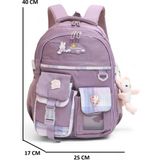 Relaxion 2174-1450 Ithal Kore Tarzı Unisex Çocuk Ilkokul Sırt Çantası - NKT02174-MOR-TEKEBAT