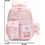 Relaxion 2174-1450 Ithal Kore Tarzı Unisex Çocuk Ilkokul Sırt Çantası - NKT02174-PUDRA-TEKEBAT
