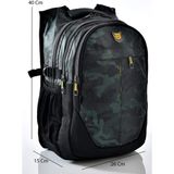 Relaxion Haki Kamuflaj Desenli Okul Sırt Çantası Unisex Kullanıma Uygun 45x35x20 cm Destekli