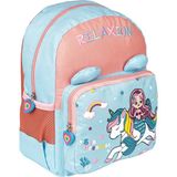 Relaxion Kız Çocuk 2 Bölmeli Kulaklı Anaokulu Çantası -Unicorn RLX4040