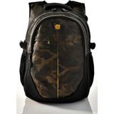 Relaxion Okul Sırt Çantası Gold Kamuflaj 3 Bölmeli Ergonomik Tasarım Unisex Kullanım İçin - Black Gold