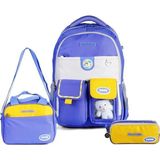 Relaxion Relaxıon Premıum Hayvan Peluşlu 3lü Set Çanta+Beslenme+Kalemlik Çocuklar Için 1811 Mor