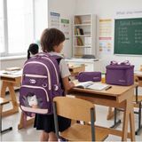 Relaxion Relaxıon Premıum Hayvan Peluşlu 3lü Set Çanta+Beslenme+Kalemlik Çocuklar Için 1920 Mor
