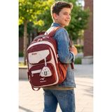 Relaxion RLX-2466 Unisex Okul Sırt Çantası Öğrenci Günlük Seyahat Tatil Spor Yürüyüş Seyahat Gezi Kamp Günlük - Bordo
