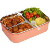Relaxion Üç Bölmeli, Paslanmaz Çelik, Turuncu Yemek Saklama Ve Taşıma Kabı/Kutusu 1000 Ml. (463)